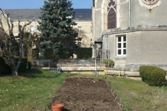 Jardin en terrasse face nord prêt